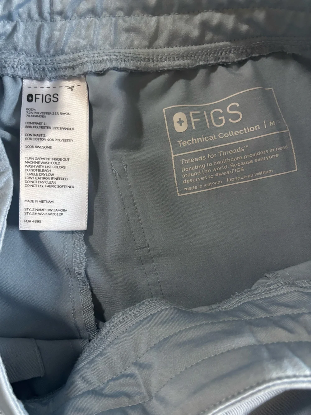 Figs dusty blue joggers - Picture 3 of 3